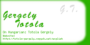 gergely totola business card